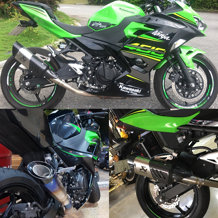 摩托车适用川崎ninja400改装尾段Z250/300天蝎忍者Z400排气管配件