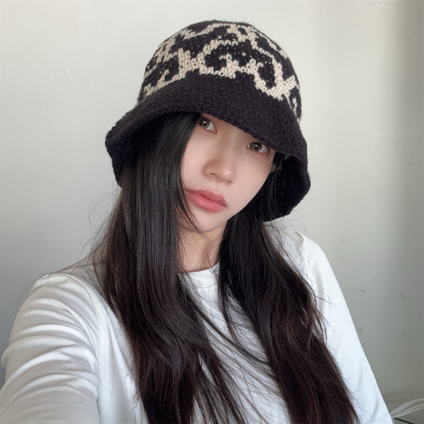 纯手工钩织~小众复古毛线渔夫帽