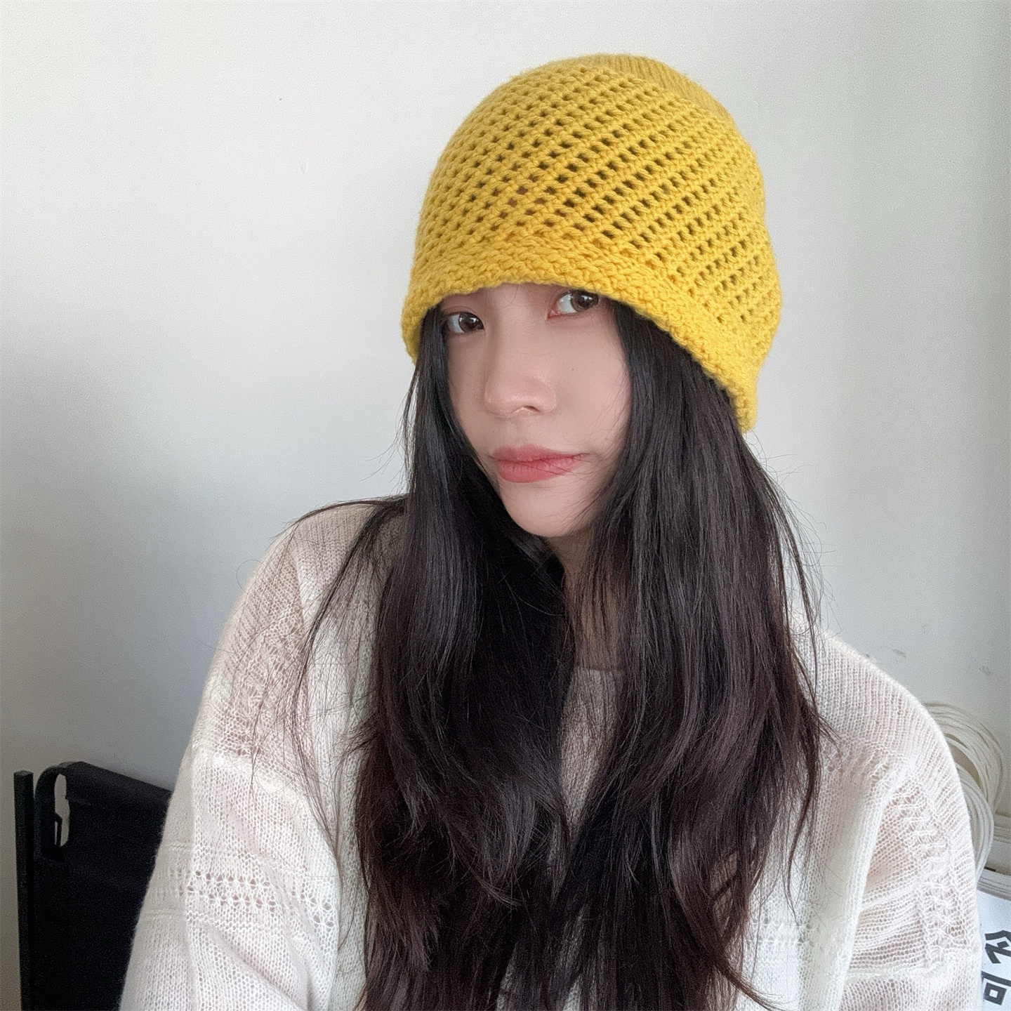 超好看时尚羊毛针织冷帽