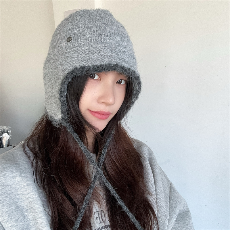 秋冬简约休闲羊毛飞行员帽