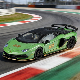 黑曼巴1:32兰博基尼埃文塔多SVJ63开门拆顶声光回力合金跑车玩具