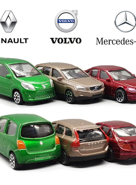 出口迪奇雷诺TWINGO沃尔沃XC60奔驰C-CLASS口袋滑行合金车模型