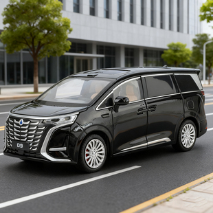 宏森智冠1:24腾势D9商务车MPV六开门声光回力转向避震合金车模型