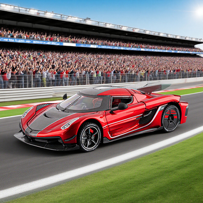 车致1:24柯尼塞格Jesko Absolut超跑开门声光回力合金车模型摆件