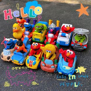 特价清仓芝麻街动画卡通动漫人物公仔滑行塑胶小车儿童玩具礼物