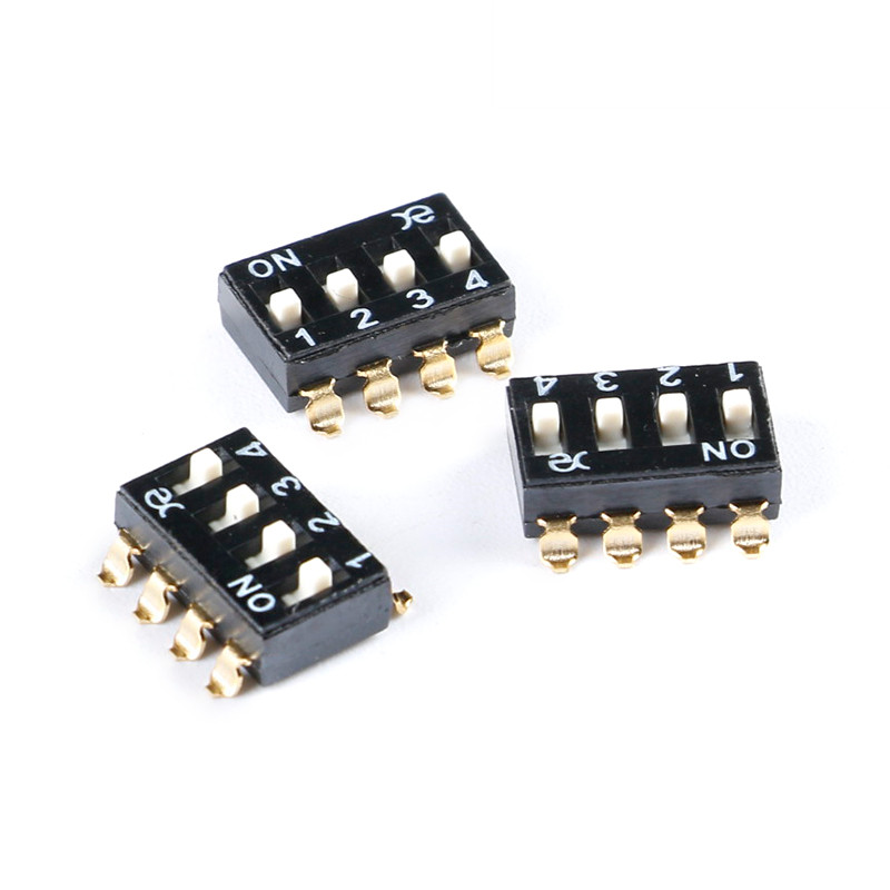 原装 DSIC04LSGET 2.54mm间距4位高推贴片拨码开关/拨动编码开关