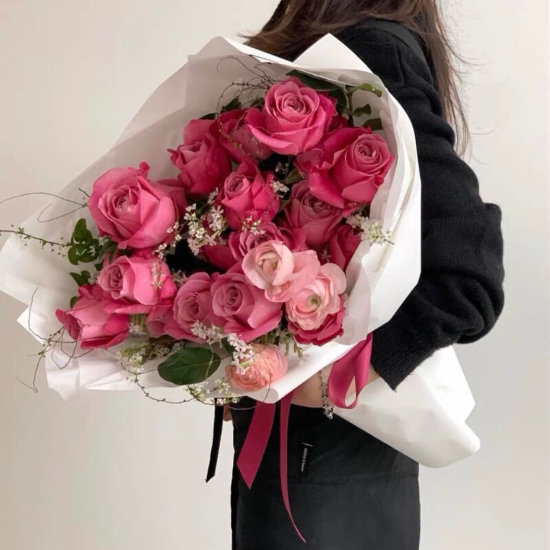 西安同城花店生日礼物长相思玫瑰送女友闺蜜老婆闺蜜生日礼物