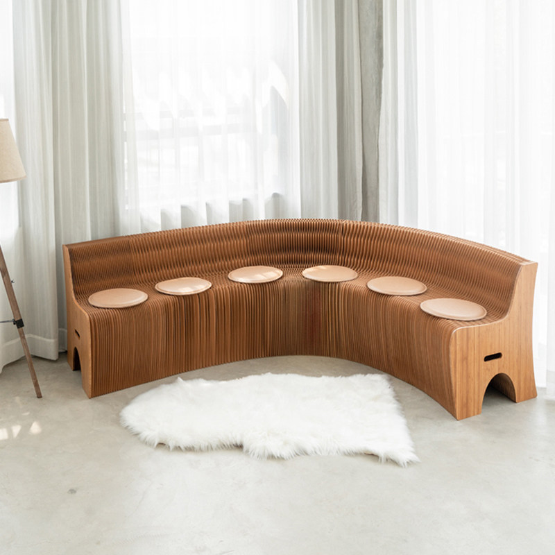 eighteen paper folding sofa十八纸折叠沙发凳风琴牛皮纸创意椅