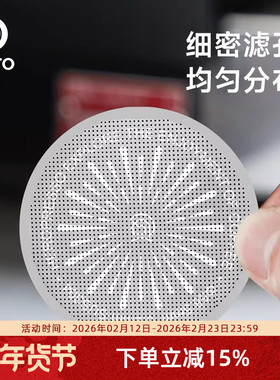 Hero咖啡机二次分水网意式咖啡手柄萃取均匀过滤片58mm304不锈钢