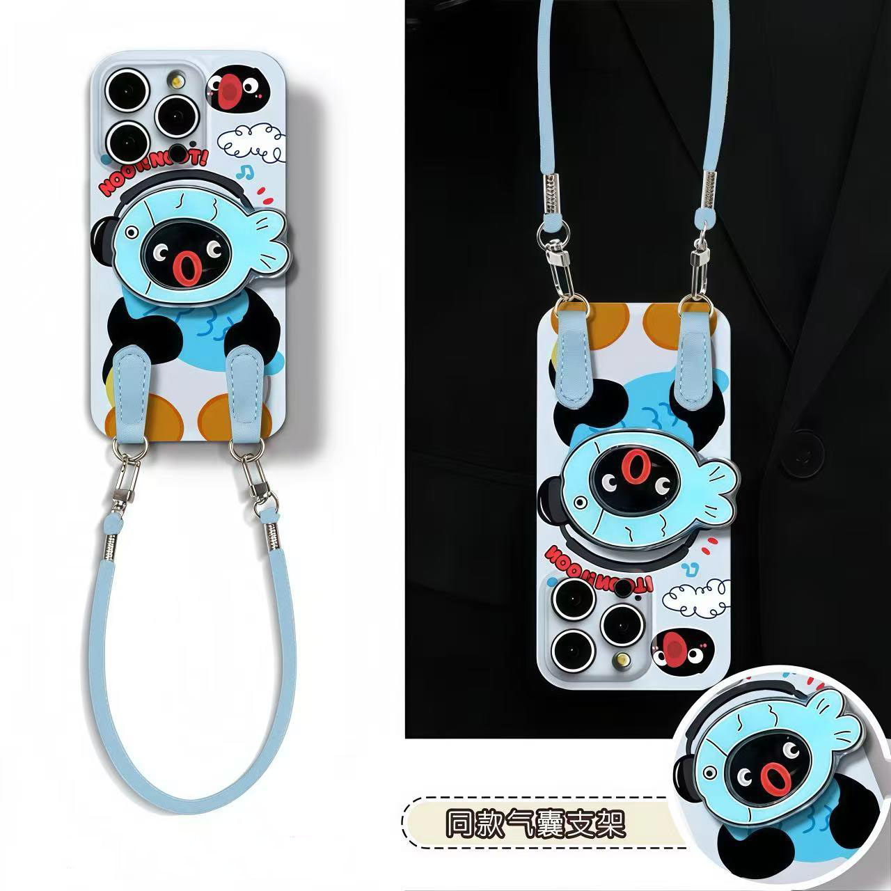 耳机企鹅适用于苹果17手机壳16/15/14promax华为NOVA14麦芒40荣耀X70i可爱VIVOS30创意OPPORENO14小米15时尚