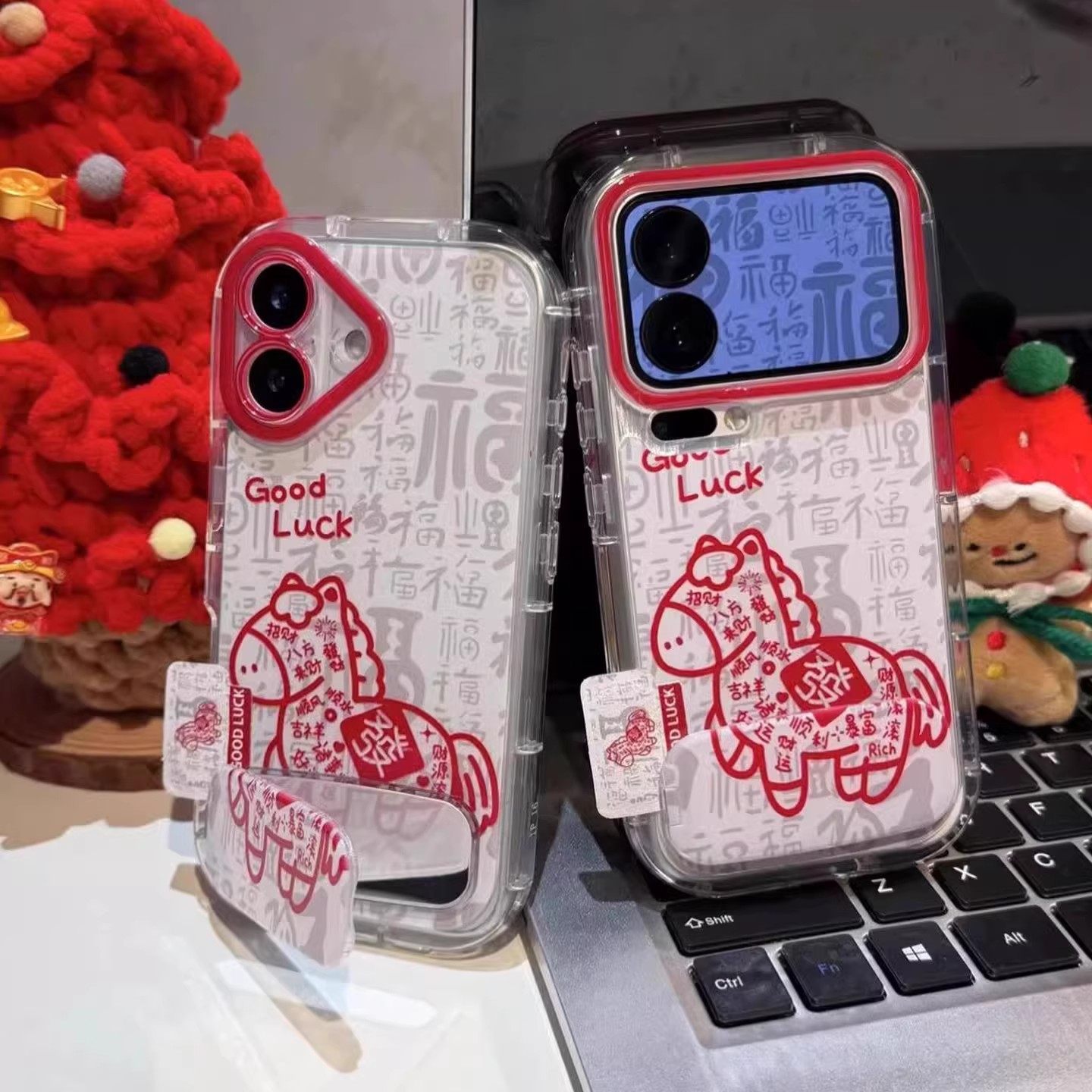 百福红线小马适用于苹果17promax手机壳16/15/14华为MATE80荣耀500pro可爱OPPORENO15创意VIVOY500小米17红米