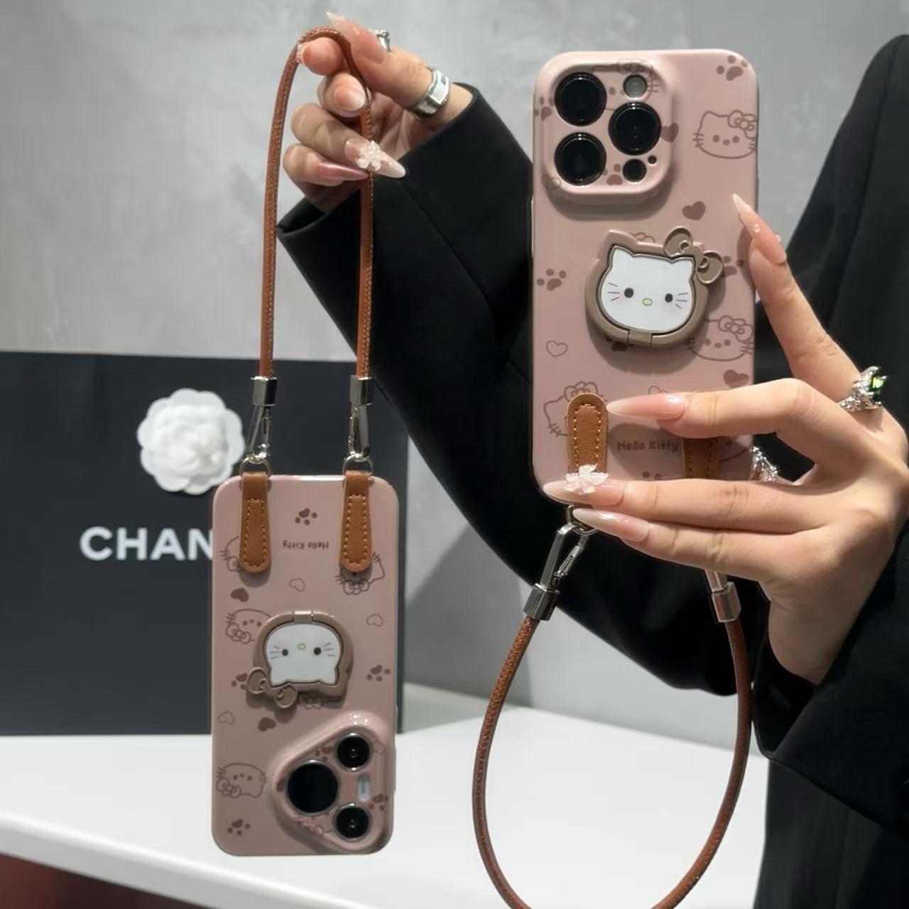 爱心爪印KT猫菲林壳适用于多型号