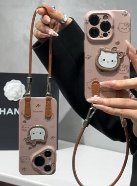 爱心爪印猫适用于苹果17promax手机壳16/15/14pro华为PURA80荣耀X70i卡通OPPOA6PRO创意VIVOY500/Y78一加