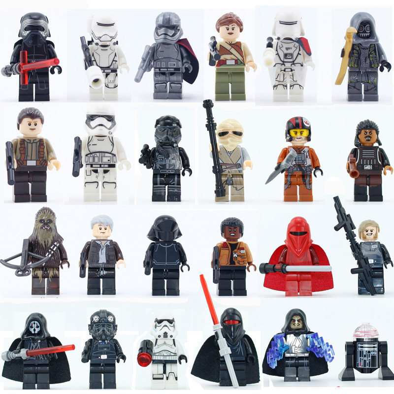 星球大战系列绝版人仔小人偶机器人军事部队小兵模型拼装积木玩具