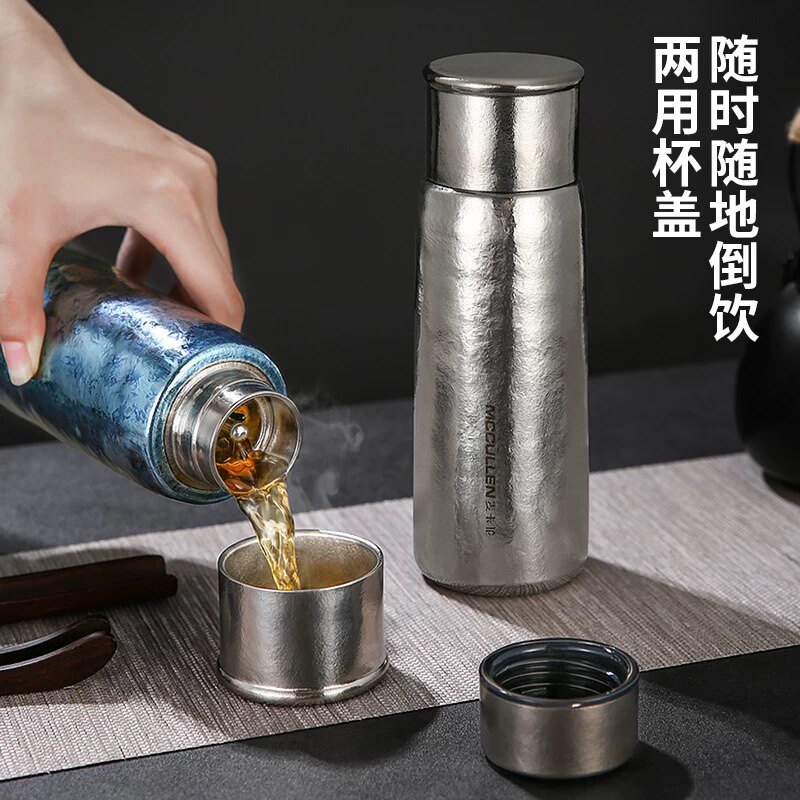 麦卡伦钛杯纯钛保温杯双层男女2024新款养生杯钛晶焖泡茶水杯礼品图片