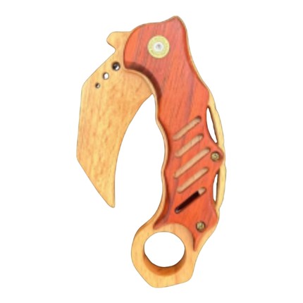 狼爪木制拼装蝴蝶折叠刀CSgo变形军工刀diy手工模型材料包团建