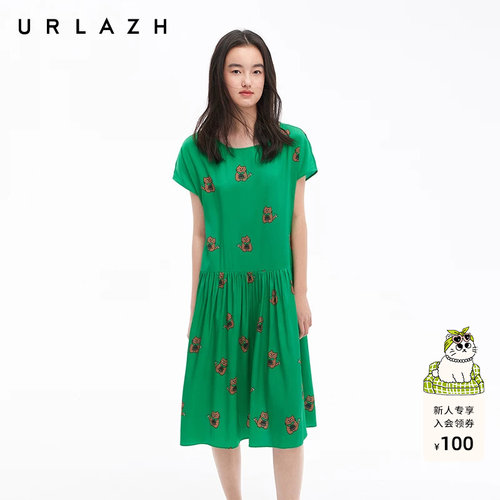 URLAZH有兰U等等招财猫连衣裙