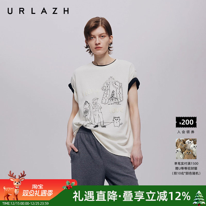 urlazh/有兰美式复古短袖T恤