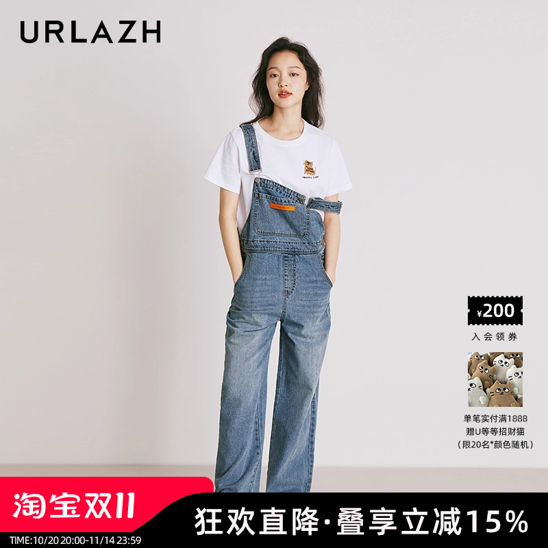 urlazh/有兰阳光牛仔背带裤