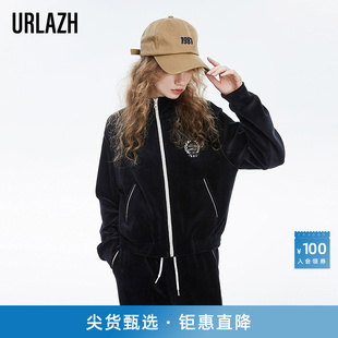 黑色短款 URLAZH有兰新款 运动休闲外套女EM1JA14