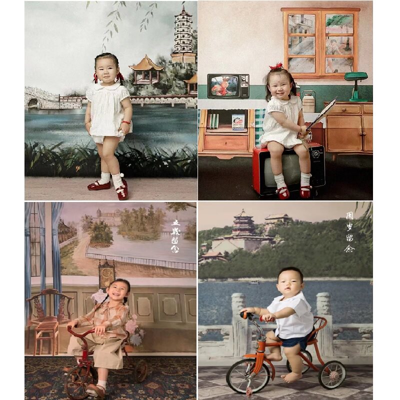 70年代怀旧复古全家福儿童摄影