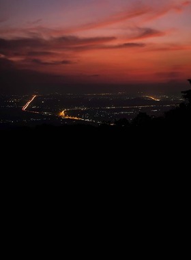 新款油画背景帆布摄影背景影楼写真拍摄无缝城市夕阳晚霞城市696
