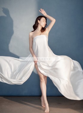 蓝色肌理油画背景帆布摄影背景布影楼写真拍摄婚纱个性无缝1483