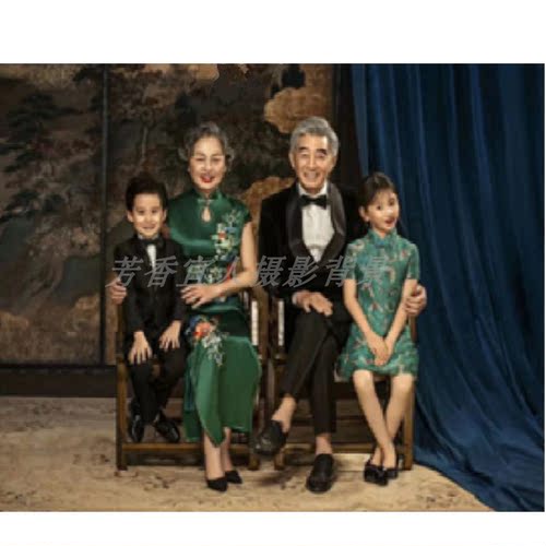 全家福中国风民国风写真布背景布