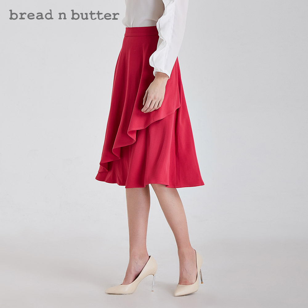 【出游季】 bread n butter新年红不对称宽松波浪边A字裙半身裙女在类目 女装/女士精品, 半身裙中 - 来自Buy2taobao.com提供专业的淘宝代购服务