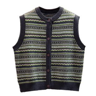 复古圆领针织开衫马甲背心女2025秋冬新款宽松外穿马夹毛衣坎肩潮