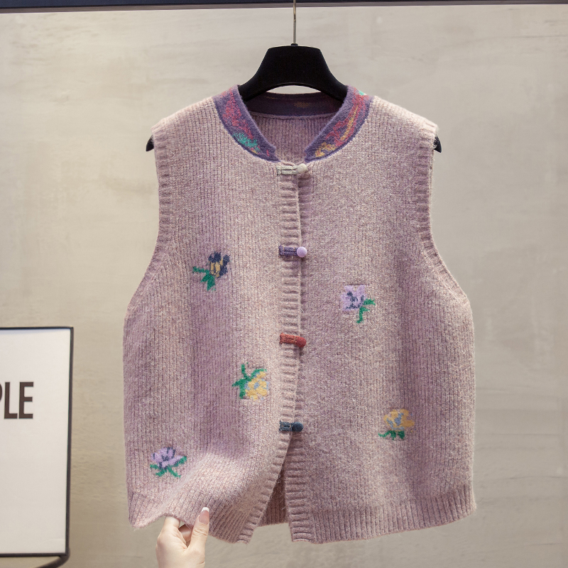 开衫针织马甲背心宽松毛衣坎肩潮