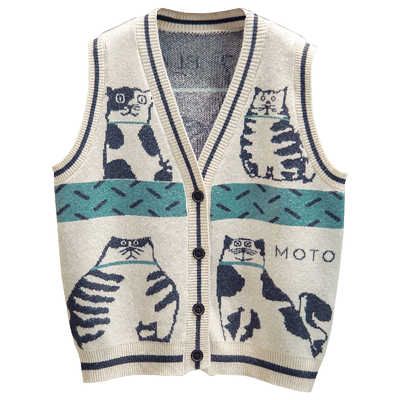 针织开衫马甲外穿宽松毛衣坎肩潮