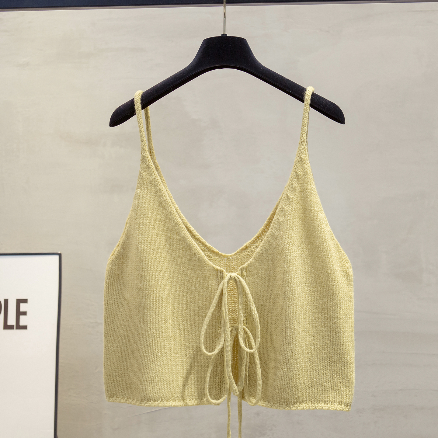 系带吊带针织开衫马甲背心女2025秋冬新款短款马夹叠穿毛衣坎肩潮