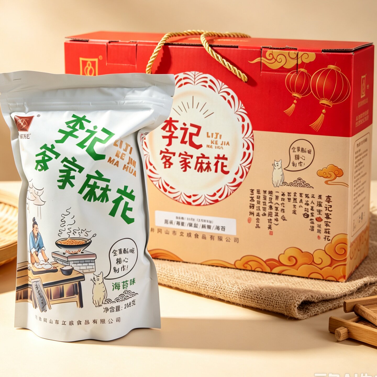 井冈山特产李记客家麻花客家麻花江西手工糕点小吃零食6口味任选