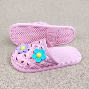 林润包头拖鞋女夏季平底家居室内半拖洗澡浴室防滑透气镂空洞洞鞋