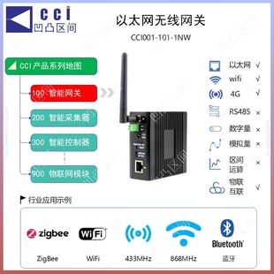 机器人移动式 无线网关1NW转zigbee蓝牙wifi433MH868MHz315MHz