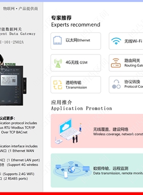 以太网路由数据网关101-2N02A TCPIP Modbus RTU MQTT JSON RS485