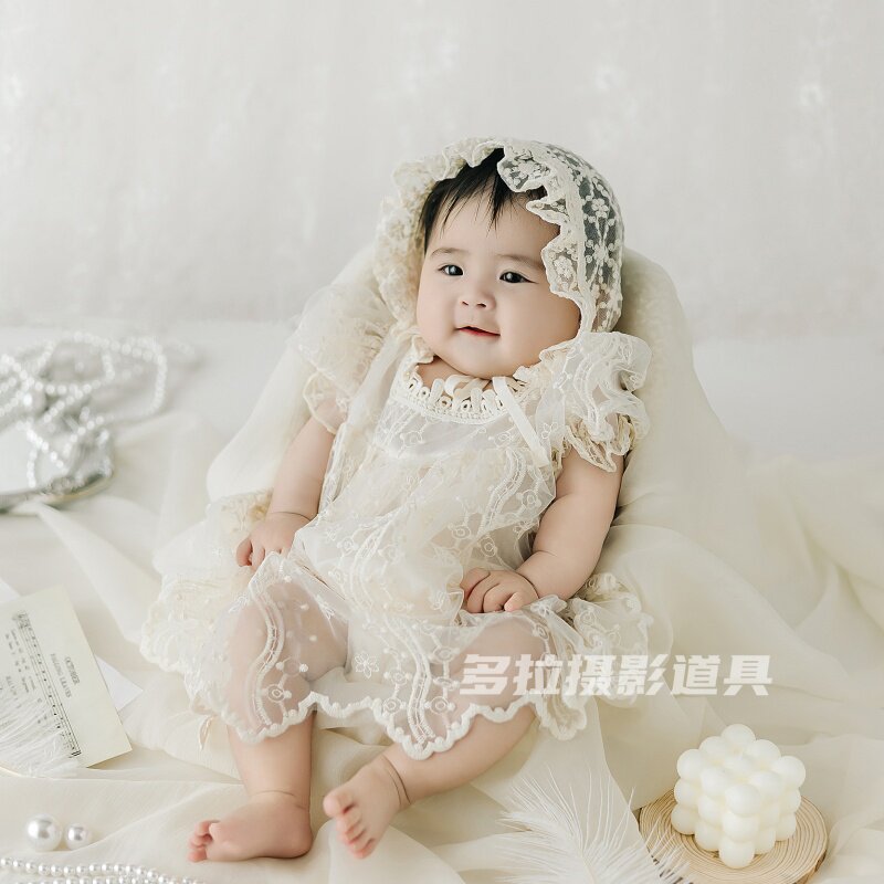 儿童摄影服装女宝宝百天主题服装