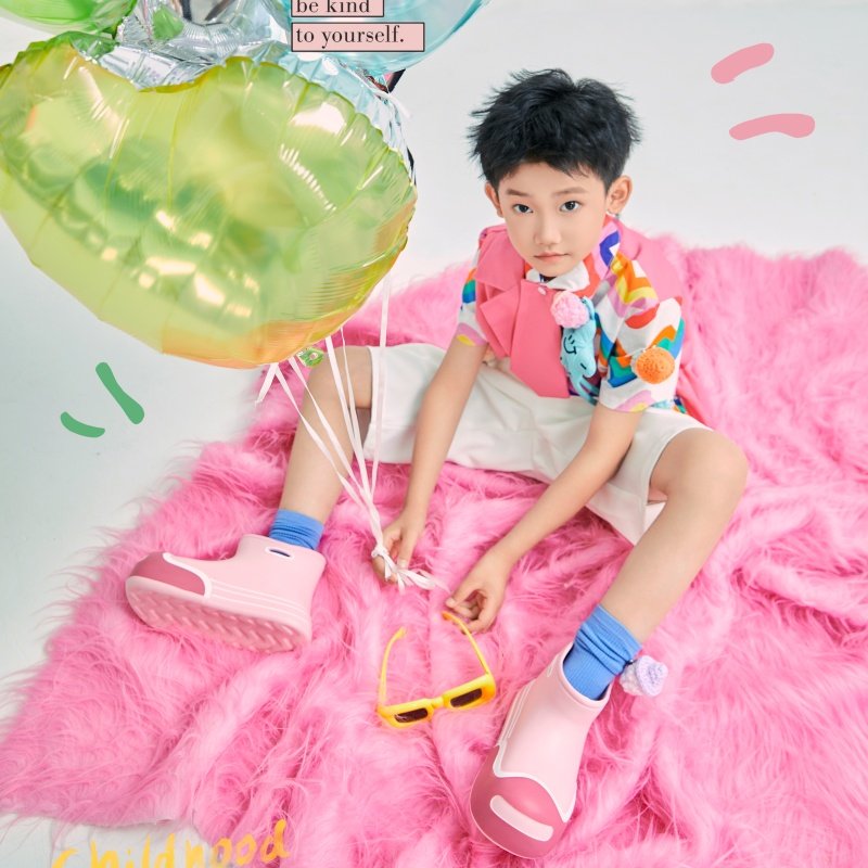 儿童摄影服装粉色多巴胺主题服装