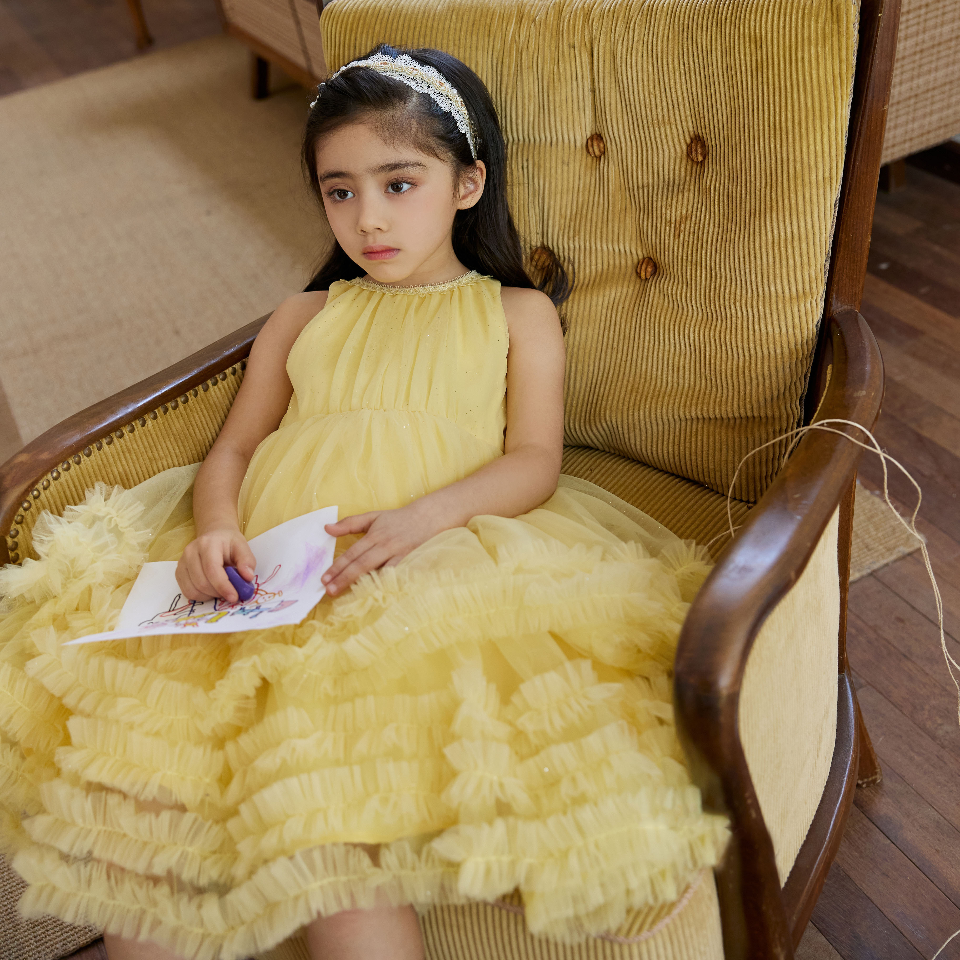 杭州棉麻童装圆领公主风性价比高