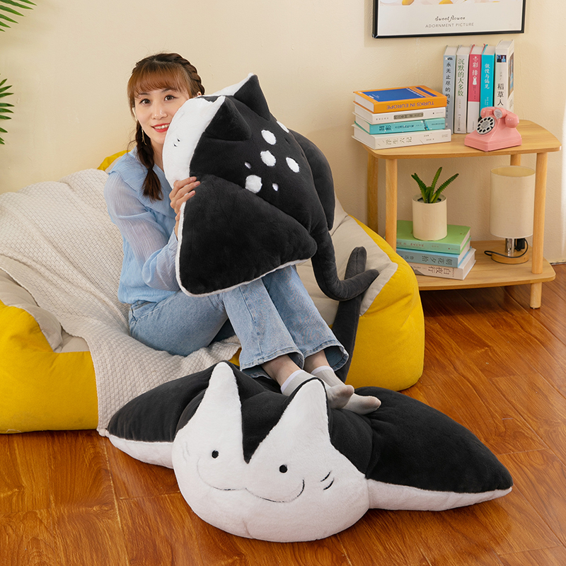 鳐鱼猫公仔抱枕大号玩偶PP棉