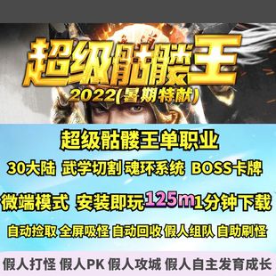 热血传奇单机版 gom超级骷髅王单职业30大陆武学切割大背包光柱