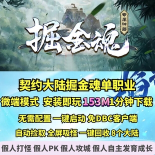 热血传奇单机版 gom契约大陆掘金魂专属单职业微端大背包大光柱