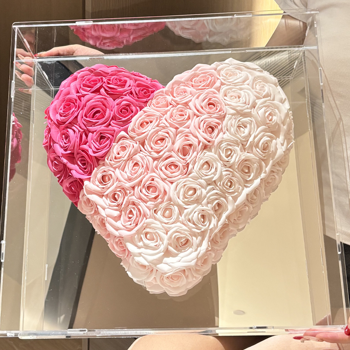 爱心花永生花玫瑰花有钱花家具摆设花生日送女朋友礼物七夕情人节