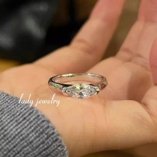 蕾迪S925银［马眼］荷鲁斯超有质感镀6层k金经典 ins风百搭钻戒指