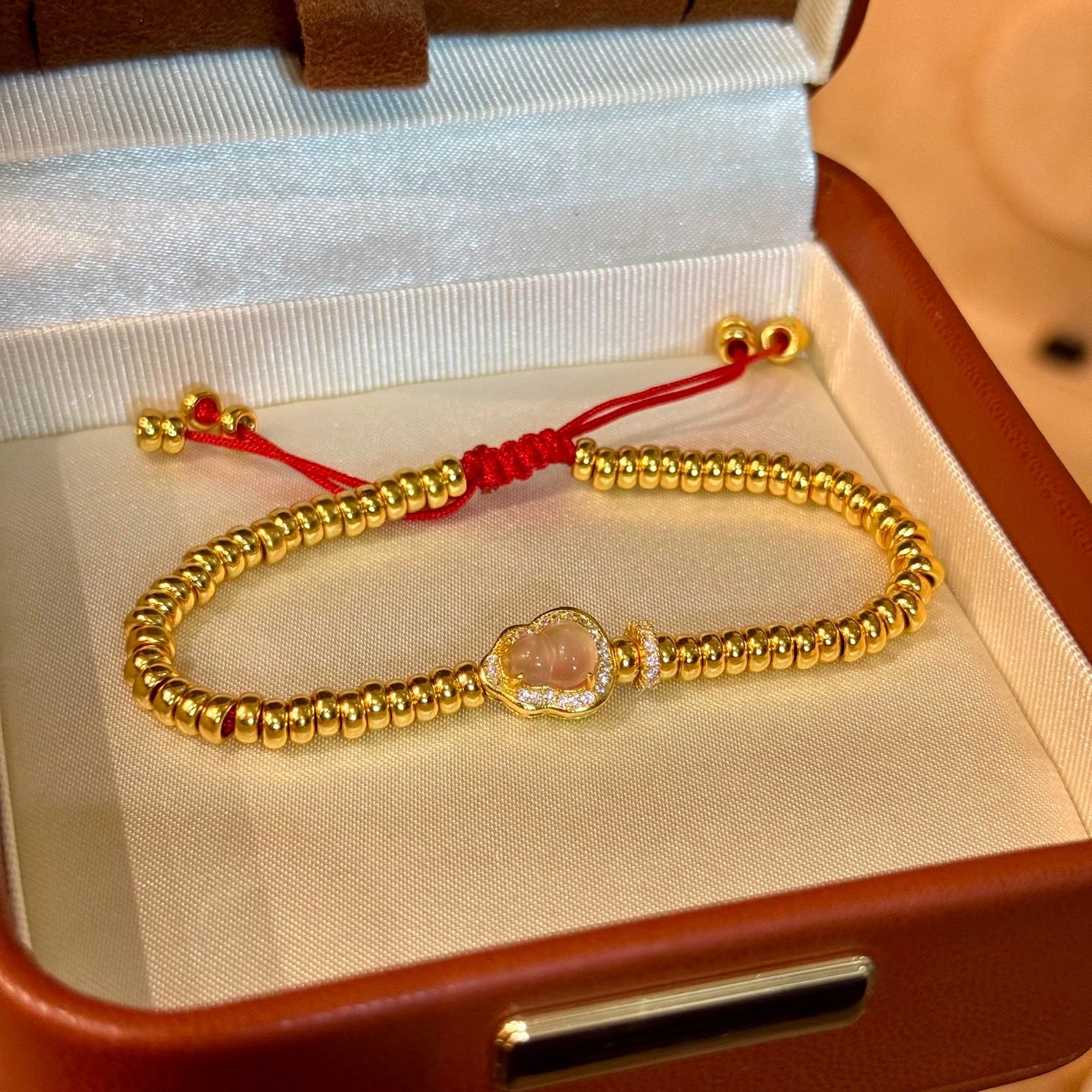 蕾迪【吉.红绳水沫玉盘缠】s925银镀真金配饰盘缠手串女小众轻奢,饰品/流行首饰/时尚饰品新,银饰手链,淘宝优惠券,粉丝福利购,淘宝优惠卷