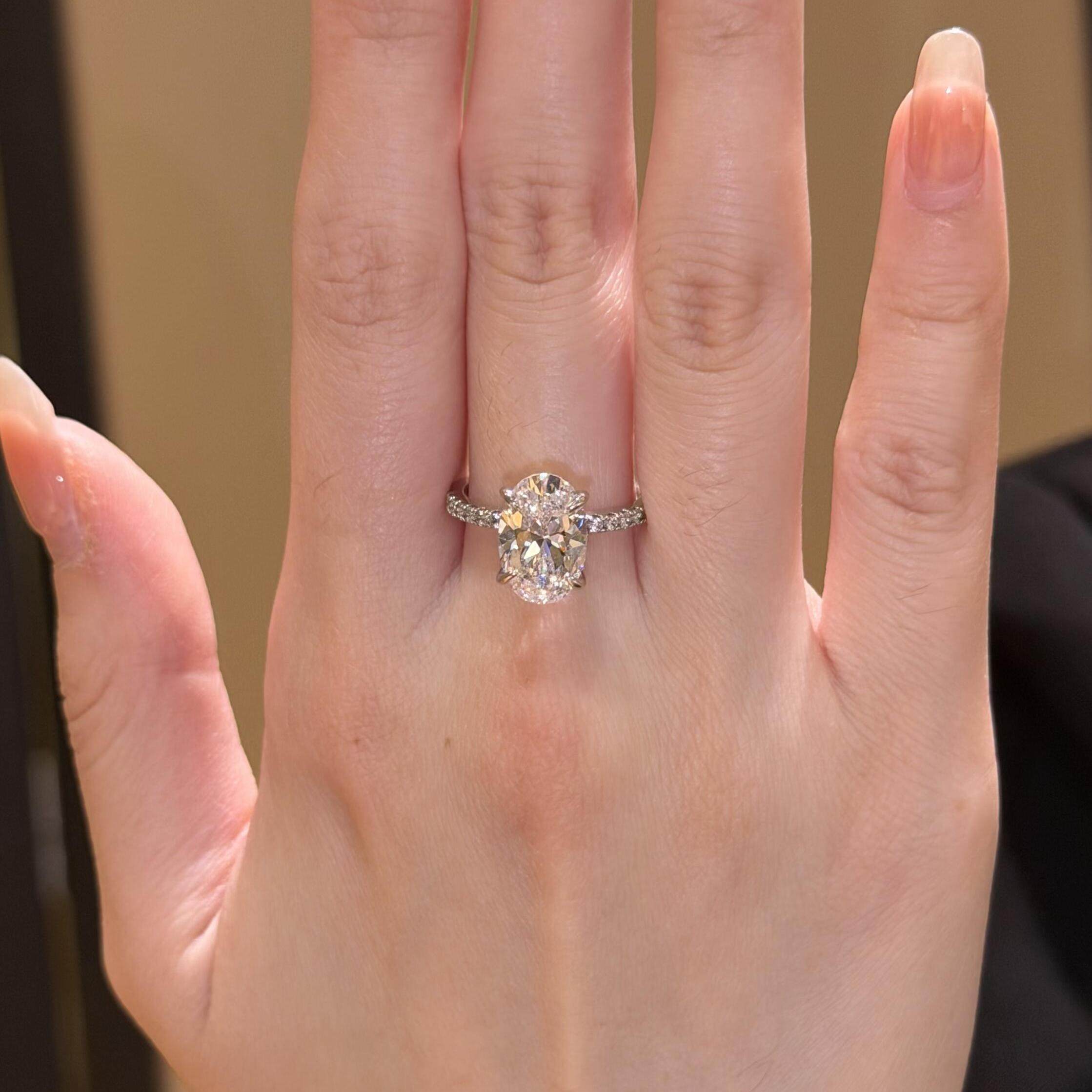 蕾迪「超火极简4克拉冰花切鸽子蛋」s925银镀真金直臂微镶戒指女,饰品/流行首饰/时尚饰品新,银饰戒指,淘宝优惠券,粉丝福利购,淘宝优惠卷