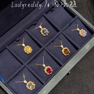 项链意大利v金工艺套装 4克拉复古宫廷优雅风耳钉 庄园系列 蕾迪