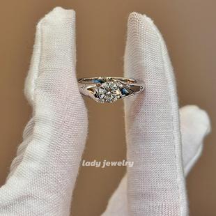 蕾迪[星芒小行星］vintage单钻.s925银镀真金ins风轻奢百搭戒指