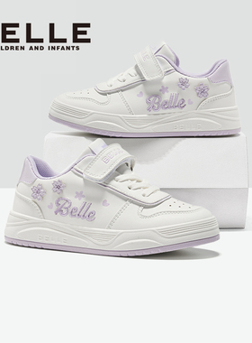 百丽童鞋女童鞋子户外登山徒步紫色休闲运动学生校园软底儿童板鞋